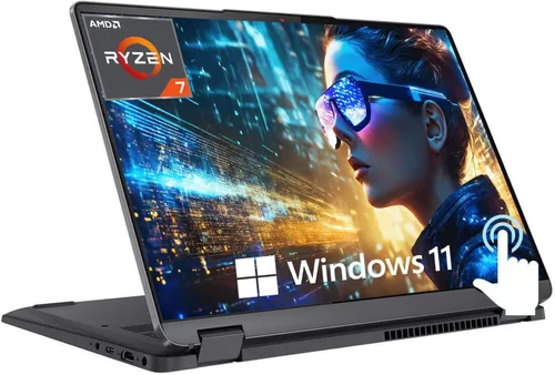 Lenovo Laptop Flex 5, pantalla táctil FHD de 14.0 pulgadas, AMD Ryzen 7 5700U, gráficos AMD Radeon, teclado retroiluminado, lector de huellas