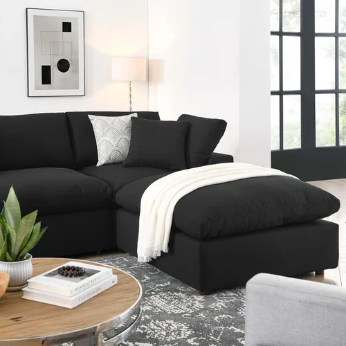 Miniatura 12 de Modway Commix Sofá seccional tapizado de 7 piezas con relleno de plumón