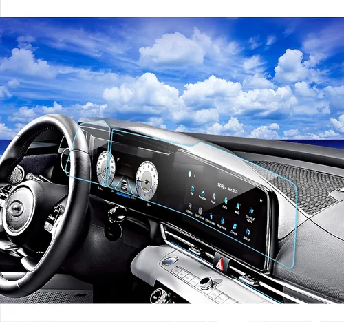 Miniatura 8 de Protector de pantalla para Kia EV6 2023 2024 2025 para Kia EV6 2024 2023 2022 Dual 12.3 pulgadas Protector de pantalla de plástico HD película