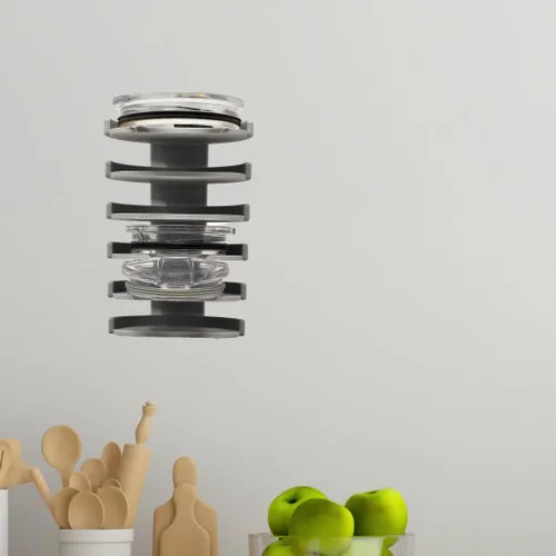 Miniatura 5 de Organizador de tapas para montaje en pared o gabinete, compatible con Yeti Rambler y vasos, organizador de 5 tapas que se adapta a la mayoría