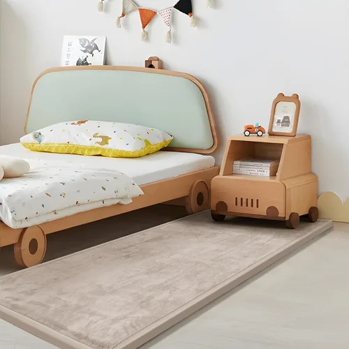 Huloo Sleep - Tapete de juego para la habitación de bebés y niños pequeños, anticaídas, de espuma elástica de 1.3" de grosor, 28" x 72", terciopelo