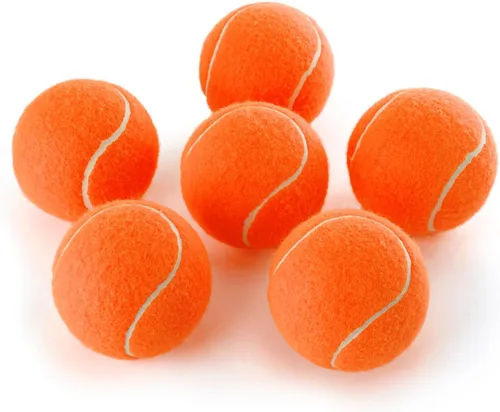 Miniatura 10 de PHOEPET - Juego de 6 pelotas de tenis para entrenamiento principiante, pelotas a granel para perros para juegos de buscar y morder (colores surtidos)