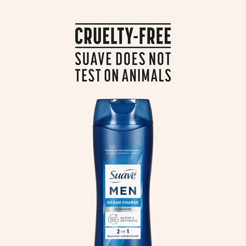 Miniatura 9 de Suave Men Ocean Charge - Champú y acondicionador refrescante 2 en 1 con Pro vitamina B5, hidrata y revitaliza el cabello, aroma Ocean Fresh, 6