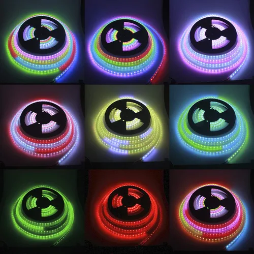 Miniatura 7 de ALITOVE WS2811 Tira de luz LED RGB direccionable de 24 V, 32.8 pies, 600 LED, color de ensueño programable, luces LED digitales de píxeles, luz