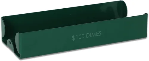 Miniatura 7 de BankSupplies Capacidad apilable del bronceado 100 de la bandeja del dinero del metal de la clasificación de la moneda de medio dólar Buff