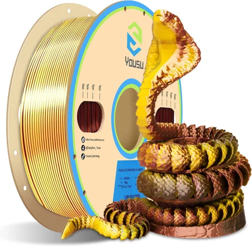 Miniatura 14 de Yousu Seda de Doble Color Filamento PLA para 3D Impresora Filamento Coextrusión PLA Multicolor Filamento PLA 1.75mm (± 0.03 mm) Compatible