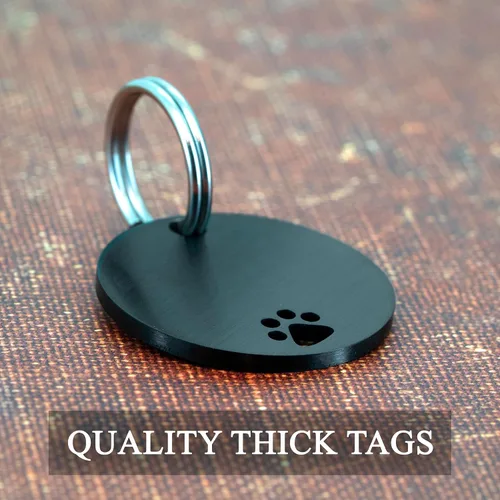 Miniatura 4 de Ultra Joys Etiquetas para perros personalizadas para mascotas, etiqueta de identificación de mascotas con pata hueca, placa para perro grabada