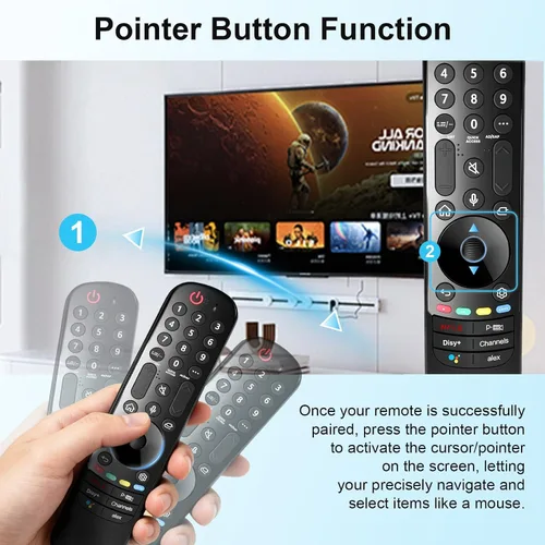 Miniatura 4 de Control remoto de voz de repuesto para LG Smart TV (2019-2024), compatible con Magic Remotes MR20GA, MR21GA, MR22GA, MR23GA, MR24GA, con funciones