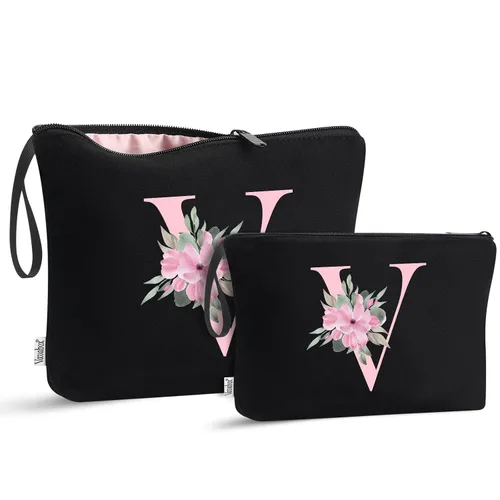Miniatura 32 de Vavabox A-Z Bolsa de Maquillaje Personalizada, Regalos de Cumpleaños para Mujeres y Mamá, Regalos para la Mejor Amiga, Bolsa de Cosméticos