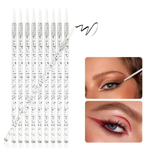Miniatura 3 de Disposable Eyeliner Brush Applicator Cosmetic Eye Wand Eyeliner Makeup Tool (black-100pcs)