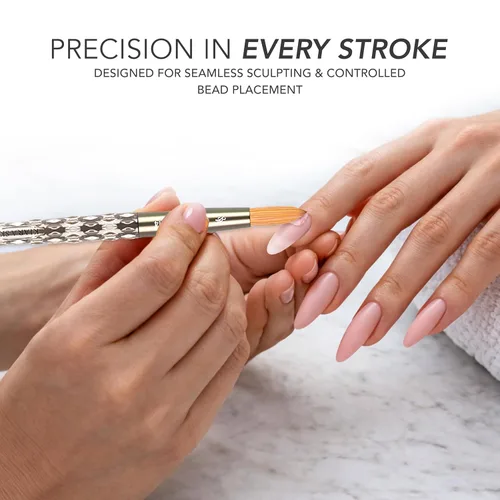 Miniatura 7 de Kiara Sky Pincel Acrílico #8 - Negro 100% Puro Kolinsky Mango de Corte de Cristal y Resistente al Acetona