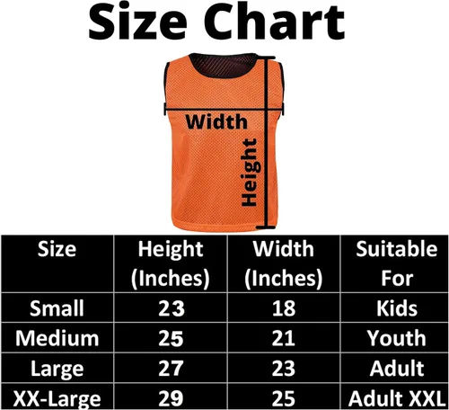 Miniatura 5 de Athllete Litemesh Pinnies - Paquete de 6 camisetas de malla en rojoazul, amarillo neón, azul, rojoamarillo neón, niños, jóvenes, adolescentes