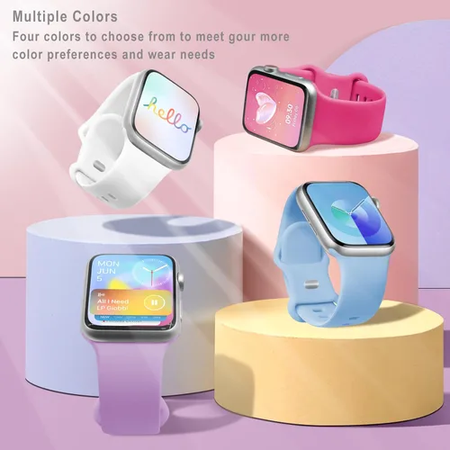 Miniatura 2 de Correa deportiva compatible con Apple Watch de 38, 40, 41, 42, 44, 45, 46 y 49 mm, unisex, accesorio de repuesto de silicona suave para correas