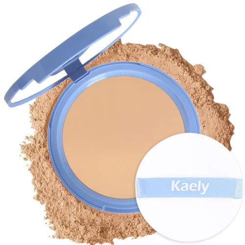 Miniatura 7 de Polvos compactos de control de aceite para el rostro de Kaely, polvo compacto mate de perfección, maquillaje de acabado duradero a prueba de agua