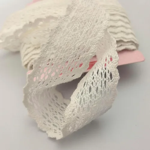 Miniatura 8 de Miconmon - Cinta de encaje de algodón blanco de 15 yardas cada rollo, 1 pulgada (1 pulgada), color blanco