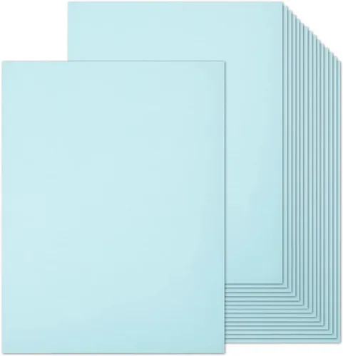 100 hojas de cartulina azul claro de 8.5 x 11 pulgadas, papel pastel, papel de tarjetas azules Goefun para impresora para invitaciones de boda,