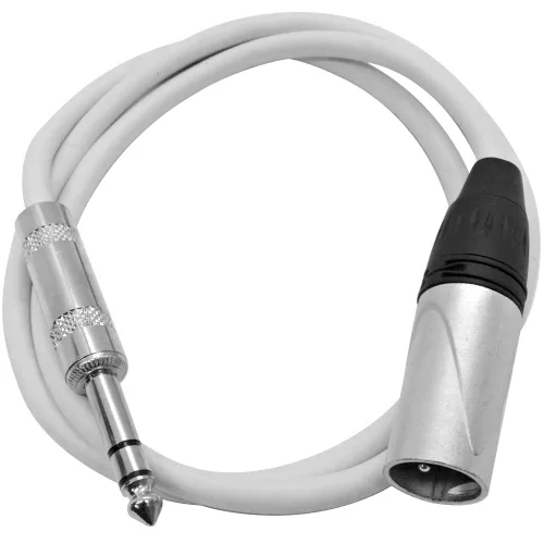 Miniatura 5 de Seismic Audio - SATRXL-M2 - Cable de conexión XLR negro de 2 pies macho a 1/4" TRS