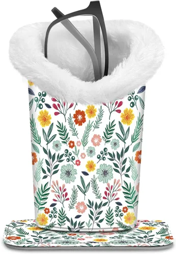 Fintie Soporte para anteojos forrado de felpa con base magnética, estuche de cuero vegano prémium para lentes