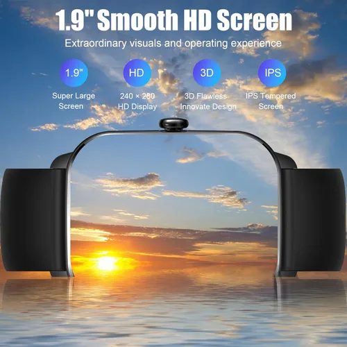 Miniatura 2 de Reloj inteligente para hombres y mujeres (respuesta/hacer llamadas), reloj de fitness con pantalla táctil completa de 1.9 pulgadas con más de 100