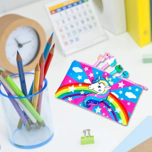 Miniatura 9 de 3 mochilas infantiles para niñas, 16 pulgadas, preescolar y lonchera - Unicorniosirenaflamenco