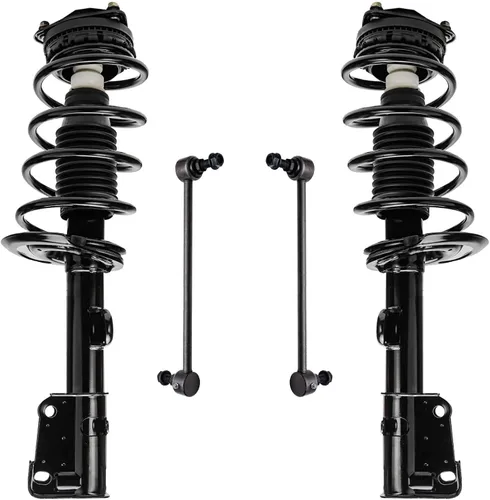 Miniatura 32 de Detroit Axle - Puntales delanteros con resorte helicoidal + enlaces de extremo de barras estabilizadoras de repuesto para Ford Flex Lincoln MKT