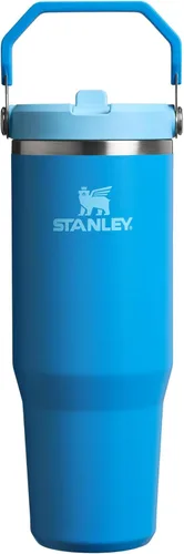 Miniatura 60 de Stanley IceFlow - Vaso con pajilla abatible con asa, de 20 onzas, tapa giratoria y popote abatible, botella de agua resistente a fugas, acero