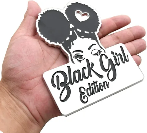 Miniatura 7 de Calcomanías personalizadas para emblema de insignia de automóvil de edición Black Girl – Vehículos compatibles, puertas, carrocería, guardabarros