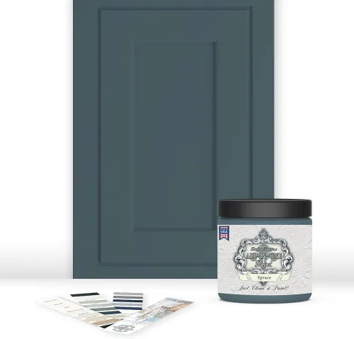 Miniatura 122 de Pintura TODO EN UNO, Abbey (gris cálido), Muestra de 8oz - Pintura duradera para gabinetes y muebles. Imprimación y capa superior incorporadas,