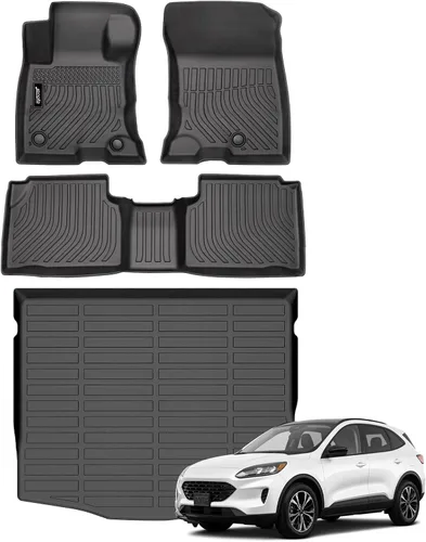 Miniatura 29 de Juego completo de tapetes de auto para todo tipo de clima, revestimiento automotriz para piso y maletero