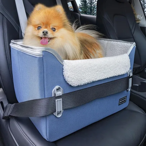 Miniatura 18 de PETSFIT Asientos de coche para perros pequeños – Hebillas de seguridad patentadas – Correa de seguridad – Asiento plegable elevador para perro