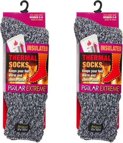 Miniatura 21 de Polar Extreme Calcetines térmicos de senderismo – acolchados, aislados, cálidos para botas, mujeres y hombres, talla única para la mayoría de 4-10