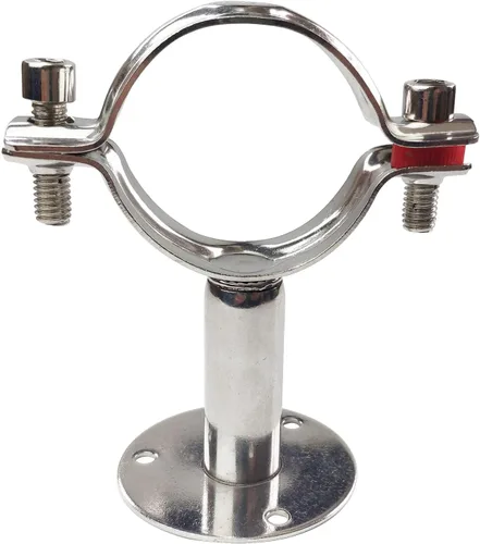 Miniatura 2 de Soporte de tubo de techo de montaje en pared de acero inoxidable 304 Soporte de tubo de techo ajustable correas de tubo de abrazadera para tubo