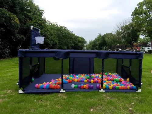 Miniatura 7 de Gaorui Pozo grande de pelotas para bebés para niños – Corralito portátil para interiores y exteriores, para niños pequeños, juegos de seguridad