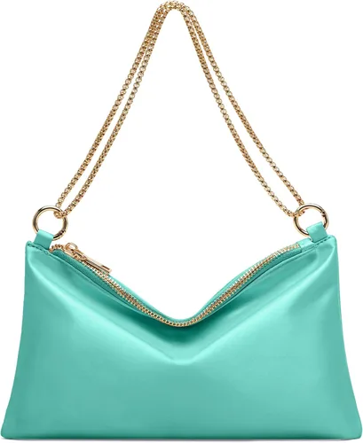Miniatura 12 de oscaurt Bolso de noche para mujer, cartera de hombro de satén para graduación, compromiso, cóctel, fiesta, boda