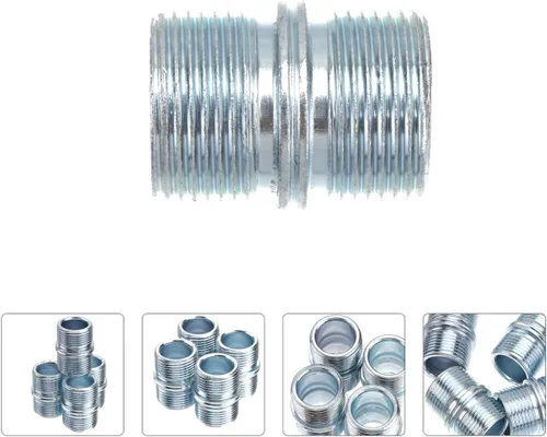 Miniatura 4 de DOITOOL Juego de 4 clavijas de tornillo de tuerca de doble cabezal, 4 unidades, 1.25 x 0.90 x 1.25 pulgadas, conector de metal duradero para estante