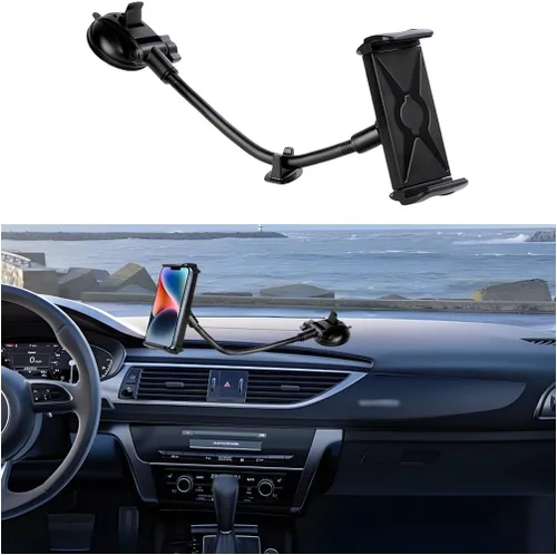 Mandark Soporte de teléfono para automóvil, fuerte ventosa, soporte para teléfono inteligente para salpicadero, ventana del parabrisas, accesorios