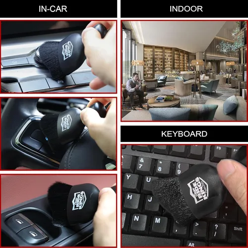 Miniatura 4 de Kit de Detalles de Coche RIDE KINGS - 3 Paquetes: Plumero de Coche, Cepillo de Limpieza Interior, Toallas de Microfibra Herramientas de Detalle