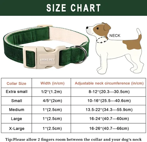 Miniatura 6 de Aring Pet Collar de algodón, ligero y ajustable, con hebilla de liberación rápida, para perros pequeños, medianos y grandes, para cachorros