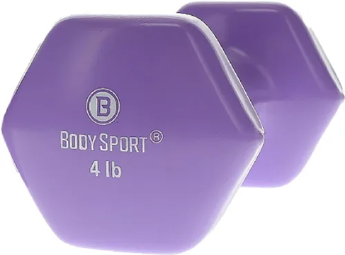 Miniatura 4 de Body Sport Mancuerna recubierta de vinilo para mano, mancuerna de ejercicio y fitness para entrenamiento de equipo de gimnasio en casa