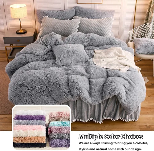 Miniatura 7 de LIFEREVO Paquete de 2 fundas de almohada de felpa lanuda de pelo sintético de terciopelo reverso, 20 x 36 pulgadas, fundas de almohada decorativas