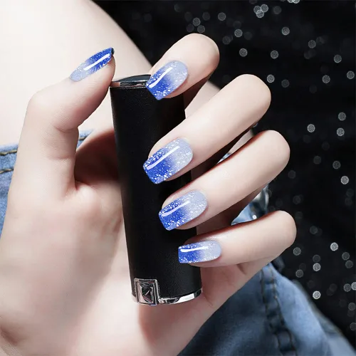 Miniatura 5 de Juego de esmalte de uñas en gel - Juego de esmalte de uñas con cambio de color en gel Púrpura Azul Rosa Rojo Lavanda Viento Rojo Negro con cambio