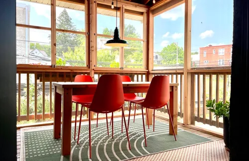 Miniatura 6 de Steel Lighting Co. Malibu - Lámpara colgante Montaje en techo Domo de 14 pulgadas vástago de 12 pulgadas Estilo de granja de acero Rojo