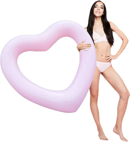 Miniatura 10 de Inflatable Heart Pool Float, Sweet Love Swim Rings Float Loungers Tube for Summer Water Fun Beach Party Toys for Adults