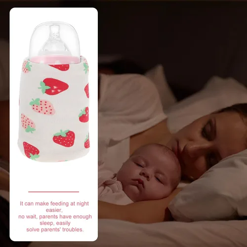 Miniatura 9 de Bolsa calentadora de botellas portátil USB para viajes, cubierta compacta de calefacción de leche con distribución uniforme del calor
