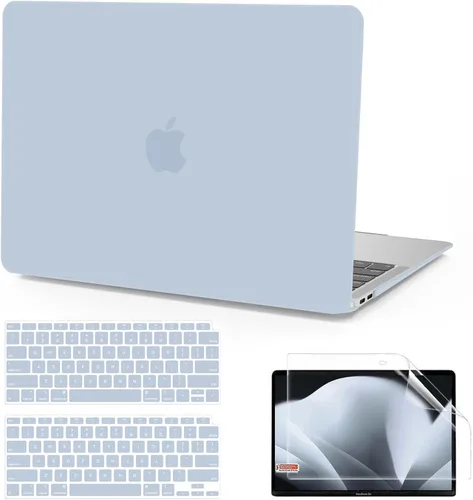 Miniatura 15 de Anban Funda compatible con MacBook Air de 13 pulgadas M1 2022 2021 2020 2019 2018 versión A2337 A2179 A1932 Touch ID, funda rígida de plástico mate