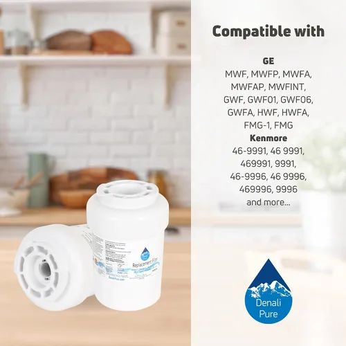 Miniatura 9 de Paquete de 2 filtros de agua de repuesto para refrigerador Hotpoint HSM25GFRESA - Compatible con Hotpoint MWF, MWFP cartucho de filtro de agua
