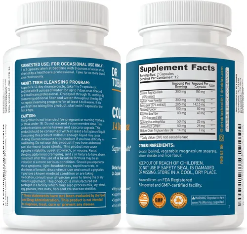 Miniatura 5 de Dr. Tobias Colon 14 Day Cleanse & Colon Everyday Health Fruit Punch - Limpiador de colon a corto plazo y bebida diaria de fibra de psyllium