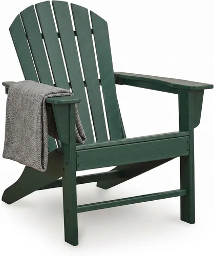 Miniatura 15 de Diseño de autor por Ashley - Silla para patio exterior Sundown Treasure Adirondack de HDPE, color marrón claro