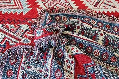 Miniatura 7 de LELVA Manta tejida de hilo bohemio para sofá, manta multiusos (51 x 70 pulgadas)