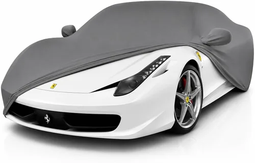 Miniatura 18 de Ferrari 458 Italia / 488 GTB / F8 Tributo Ultraguard Funda de satén elástica para interiores - El mejor ajuste personalizado (negro)